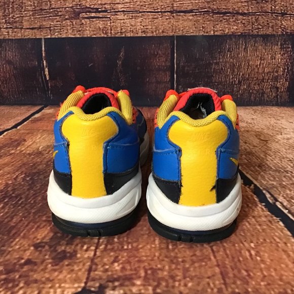 Nike Air Max 95 Toddler Size 8 Bright Crimson Blue Yellow Spiderman Look Shoes - Picture 5 of 10